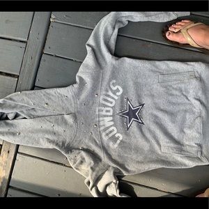 Pink sweat shirt with bling size small